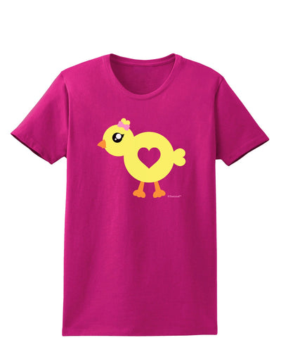 Cute Chick with Bow Womens Dark T-Shirt by TooLoud-Womens T-Shirt-TooLoud-Hot-Pink-Small-Davson Sales