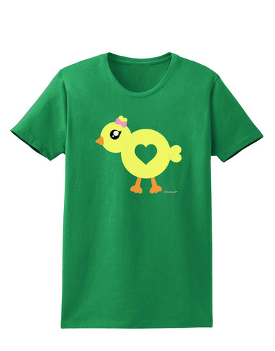 Cute Chick with Bow Womens Dark T-Shirt by TooLoud-Womens T-Shirt-TooLoud-Kelly-Green-X-Small-Davson Sales