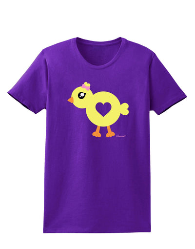 Cute Chick with Bow Womens Dark T-Shirt by TooLoud-Womens T-Shirt-TooLoud-Purple-X-Small-Davson Sales