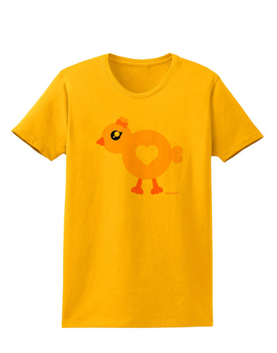 Cute Chick with Bow Womens T-Shirt by TooLoud-Womens T-Shirt-TooLoud-Gold-X-Small-Davson Sales