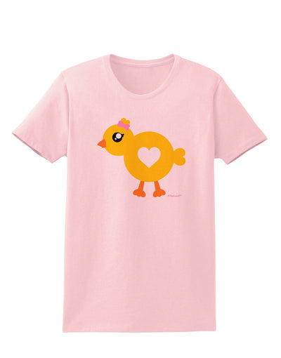 Cute Chick with Bow Womens T-Shirt by TooLoud-Womens T-Shirt-TooLoud-PalePink-X-Small-Davson Sales