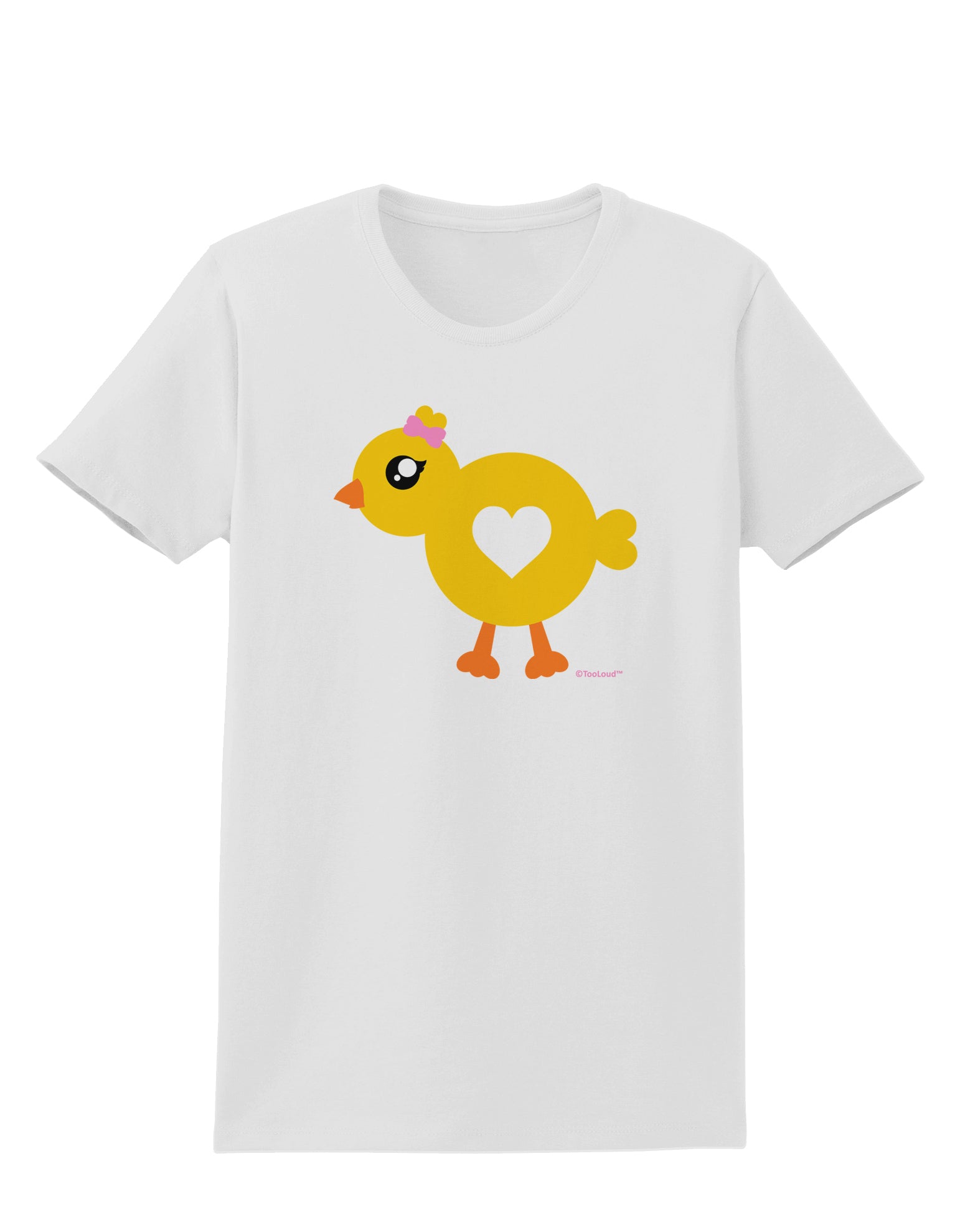 Cute Chick with Bow Womens T-Shirt by TooLoud-Womens T-Shirt-TooLoud-White-X-Small-Davson Sales
