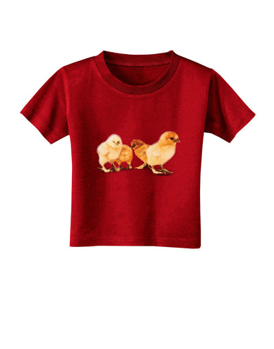 Cute Chicks Toddler T-Shirt Dark-Toddler T-Shirt-TooLoud-Red-2T-Davson Sales