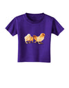 Cute Chicks Toddler T-Shirt Dark-Toddler T-Shirt-TooLoud-Purple-2T-Davson Sales