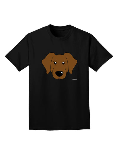 Cute Chocolate Labrador Retriever Dog Adult Dark T-Shirt by TooLoud-Mens T-Shirt-TooLoud-Black-Small-Davson Sales