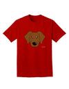 Cute Chocolate Labrador Retriever Dog Adult Dark T-Shirt by TooLoud-Mens T-Shirt-TooLoud-Red-Small-Davson Sales
