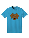 Cute Chocolate Labrador Retriever Dog Adult Dark T-Shirt by TooLoud-Mens T-Shirt-TooLoud-Turquoise-Small-Davson Sales
