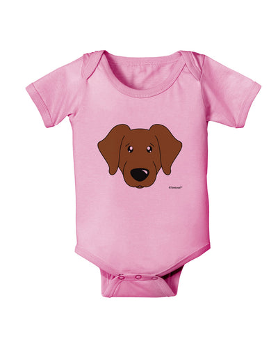 Cute Chocolate Labrador Retriever Dog Baby Romper Bodysuit by TooLoud-Baby Romper-TooLoud-Light-Pink-06-Months-Davson Sales