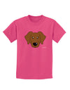 Cute Chocolate Labrador Retriever Dog Childrens Dark T-Shirt by TooLoud-Childrens T-Shirt-TooLoud-Sangria-X-Small-Davson Sales