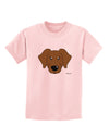 Cute Chocolate Labrador Retriever Dog Childrens T-Shirt by TooLoud-Childrens T-Shirt-TooLoud-PalePink-X-Small-Davson Sales