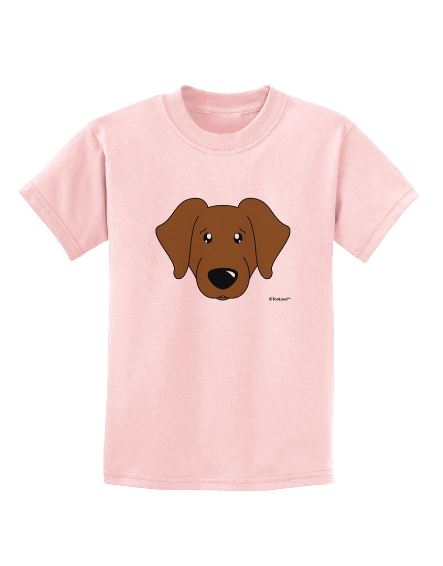 Cute Chocolate Labrador Retriever Dog Childrens T-Shirt by TooLoud-Childrens T-Shirt-TooLoud-White-X-Small-Davson Sales