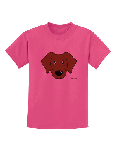 Cute Chocolate Labrador Retriever Dog Childrens T-Shirt by TooLoud-Childrens T-Shirt-TooLoud-Sangria-X-Small-Davson Sales