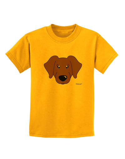 Cute Chocolate Labrador Retriever Dog Childrens T-Shirt by TooLoud-Childrens T-Shirt-TooLoud-Gold-X-Small-Davson Sales