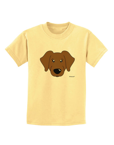 Cute Chocolate Labrador Retriever Dog Childrens T-Shirt by TooLoud-Childrens T-Shirt-TooLoud-Daffodil-Yellow-X-Small-Davson Sales