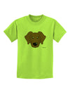 Cute Chocolate Labrador Retriever Dog Childrens T-Shirt by TooLoud-Childrens T-Shirt-TooLoud-Lime-Green-X-Small-Davson Sales