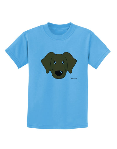 Cute Chocolate Labrador Retriever Dog Childrens T-Shirt by TooLoud-Childrens T-Shirt-TooLoud-Aquatic-Blue-X-Small-Davson Sales