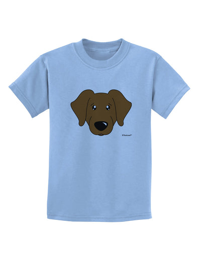 Cute Chocolate Labrador Retriever Dog Childrens T-Shirt by TooLoud-Childrens T-Shirt-TooLoud-Light-Blue-X-Small-Davson Sales