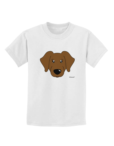 Cute Chocolate Labrador Retriever Dog Childrens T-Shirt by TooLoud-Childrens T-Shirt-TooLoud-White-X-Small-Davson Sales