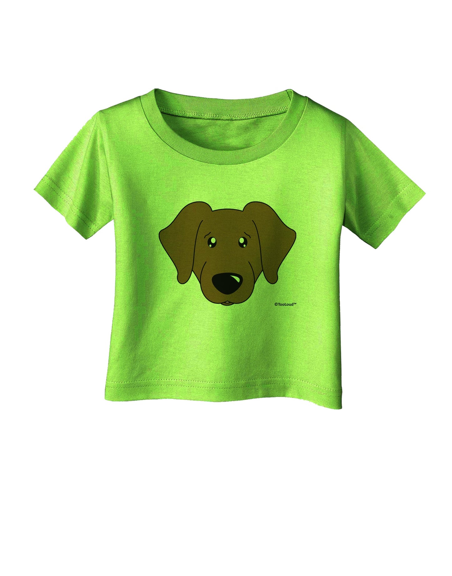 Cute Chocolate Labrador Retriever Dog Infant T-Shirt by TooLoud-Infant T-Shirt-TooLoud-Lime-Green-06-Months-Davson Sales