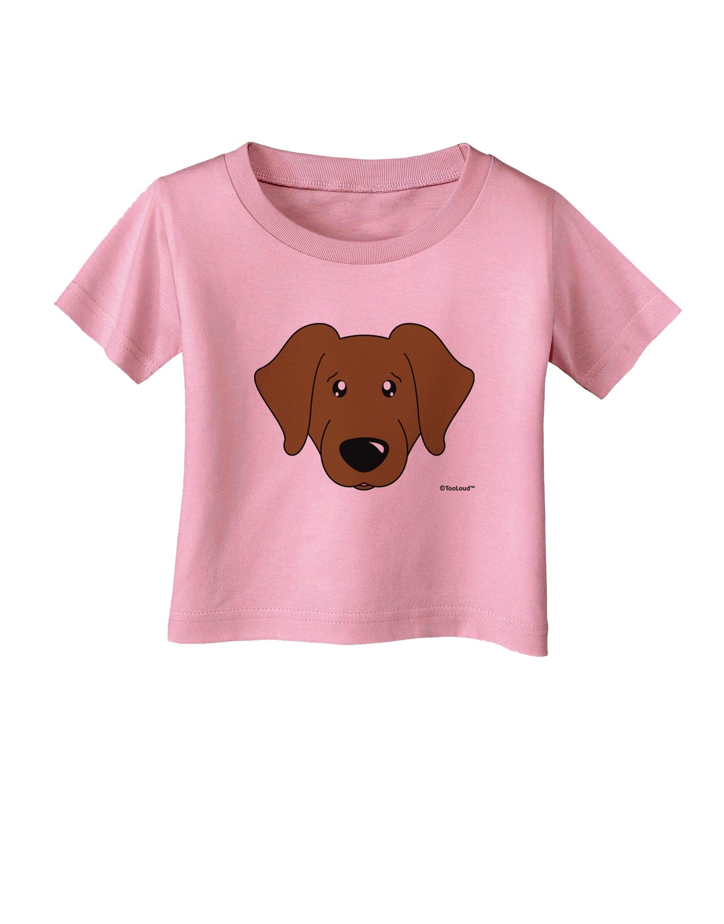Cute Chocolate Labrador Retriever Dog Infant T-Shirt by TooLoud-Infant T-Shirt-TooLoud-Candy-Pink-06-Months-Davson Sales