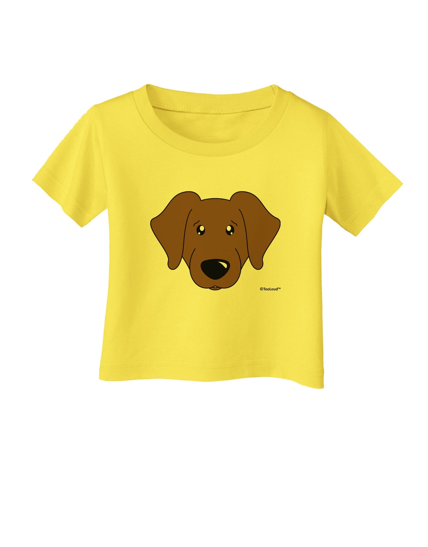 Cute Chocolate Labrador Retriever Dog Infant T-Shirt by TooLoud-Infant T-Shirt-TooLoud-Yellow-06-Months-Davson Sales