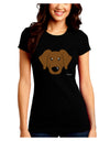 Cute Chocolate Labrador Retriever Dog Juniors Crew Dark T-Shirt by TooLoud-T-Shirts Juniors Tops-TooLoud-Black-Juniors Fitted Small-Davson Sales