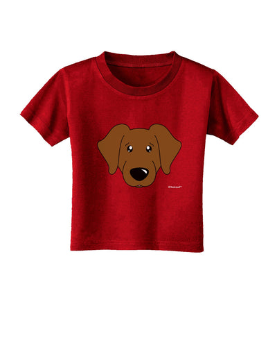 Cute Chocolate Labrador Retriever Dog Toddler T-Shirt Dark by TooLoud-Toddler T-Shirt-TooLoud-Red-2T-Davson Sales