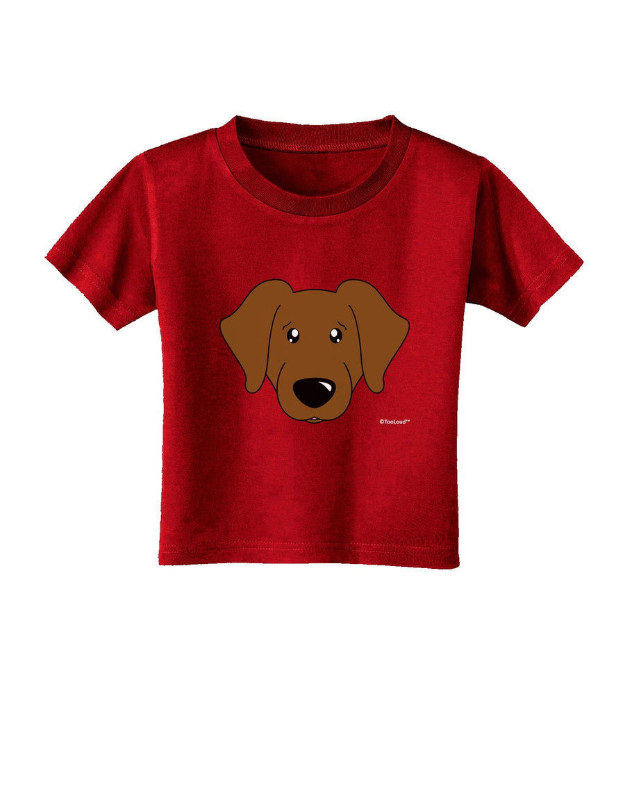 Cute Chocolate Labrador Retriever Dog Toddler T-Shirt Dark by TooLoud-Toddler T-Shirt-TooLoud-Black-2T-Davson Sales