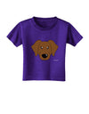 Cute Chocolate Labrador Retriever Dog Toddler T-Shirt Dark by TooLoud-Toddler T-Shirt-TooLoud-Purple-2T-Davson Sales