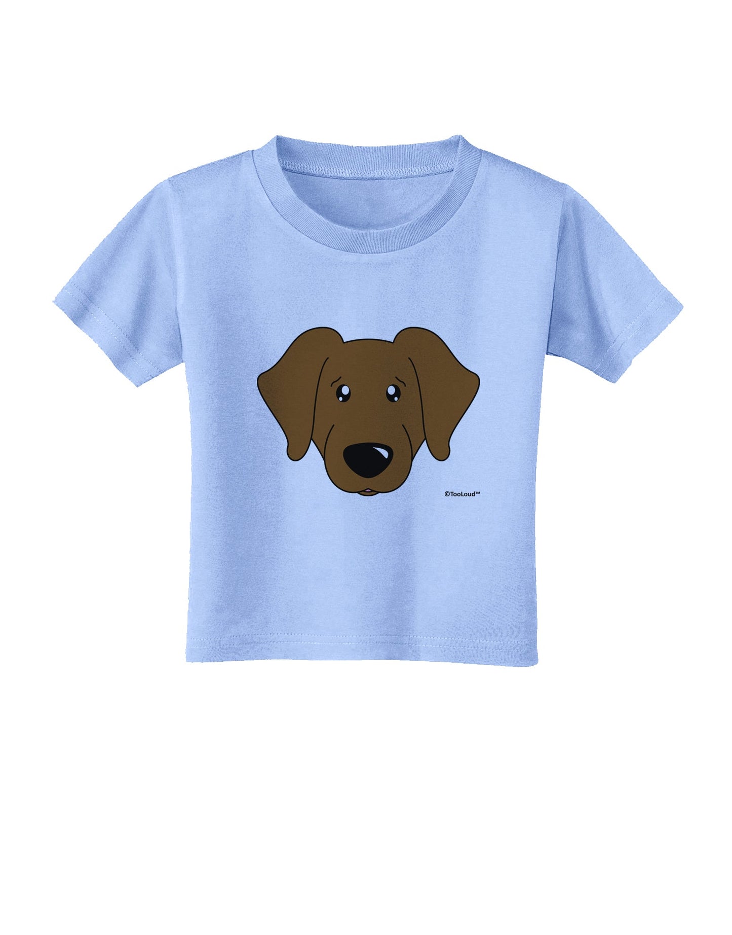 Cute Chocolate Labrador Retriever Dog Toddler T-Shirt by TooLoud-Toddler T-Shirt-TooLoud-Aquatic-Blue-2T-Davson Sales