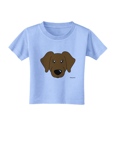 Cute Chocolate Labrador Retriever Dog Toddler T-Shirt by TooLoud-Toddler T-Shirt-TooLoud-Aquatic-Blue-2T-Davson Sales