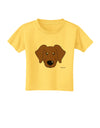 Cute Chocolate Labrador Retriever Dog Toddler T-Shirt by TooLoud-Toddler T-Shirt-TooLoud-Yellow-2T-Davson Sales