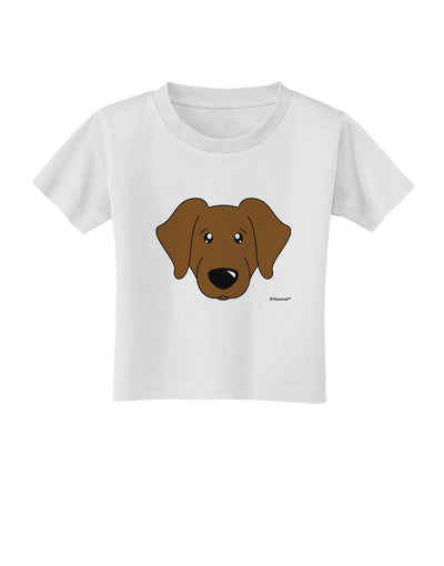 Cute Chocolate Labrador Retriever Dog Toddler T-Shirt by TooLoud-Toddler T-Shirt-TooLoud-White-2T-Davson Sales