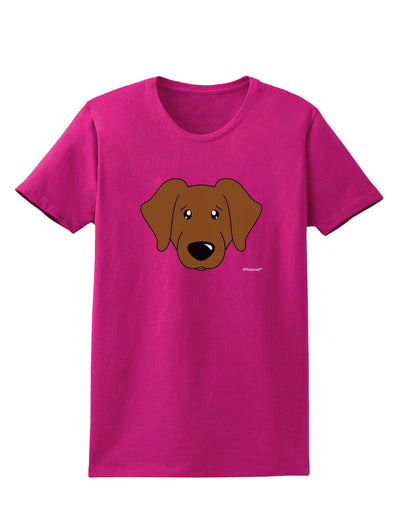 Cute Chocolate Labrador Retriever Dog Womens Dark T-Shirt by TooLoud-Womens T-Shirt-TooLoud-Hot-Pink-Small-Davson Sales