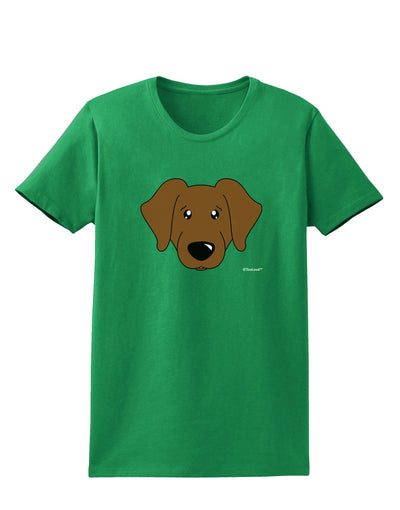 Cute Chocolate Labrador Retriever Dog Womens Dark T-Shirt by TooLoud-Womens T-Shirt-TooLoud-Kelly-Green-X-Small-Davson Sales