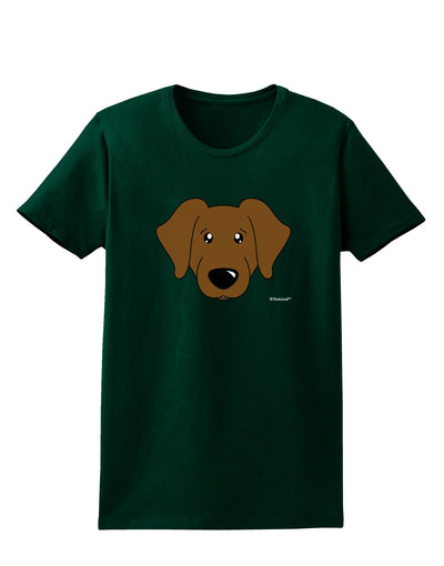 Cute Chocolate Labrador Retriever Dog Womens Dark T-Shirt by TooLoud-Womens T-Shirt-TooLoud-Forest-Green-Small-Davson Sales