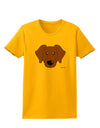 Cute Chocolate Labrador Retriever Dog Womens T-Shirt by TooLoud-Womens T-Shirt-TooLoud-Gold-X-Small-Davson Sales