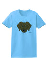 Cute Chocolate Labrador Retriever Dog Womens T-Shirt by TooLoud-Womens T-Shirt-TooLoud-Aquatic-Blue-X-Small-Davson Sales