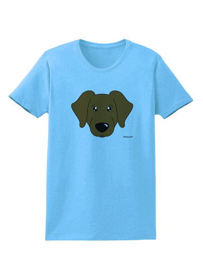 Cute Chocolate Labrador Retriever Dog Womens T-Shirt by TooLoud-Womens T-Shirt-TooLoud-Aquatic-Blue-X-Small-Davson Sales