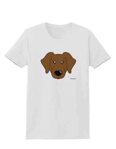 Cute Chocolate Labrador Retriever Dog Womens T-Shirt by TooLoud-Womens T-Shirt-TooLoud-White-X-Small-Davson Sales