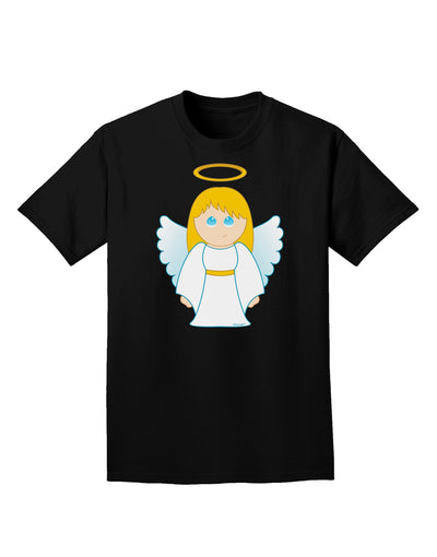 Cute Christmas Angel Girl Adult Dark T-Shirt-Mens T-Shirt-TooLoud-Black-Small-Davson Sales