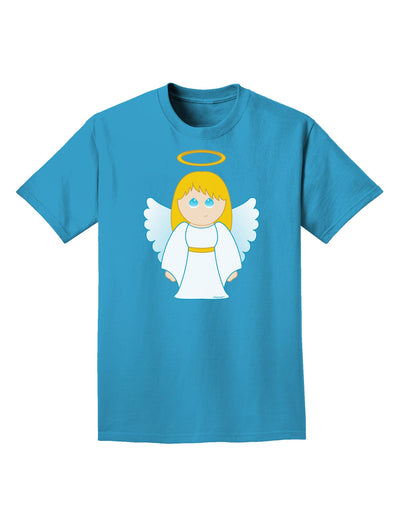 Cute Christmas Angel Girl Adult Dark T-Shirt-Mens T-Shirt-TooLoud-Turquoise-Small-Davson Sales