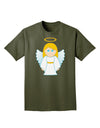 Cute Christmas Angel Girl Adult Dark T-Shirt-Mens T-Shirt-TooLoud-Military-Green-Small-Davson Sales