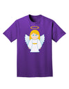 Cute Christmas Angel Girl Adult Dark T-Shirt-Mens T-Shirt-TooLoud-Purple-Small-Davson Sales