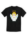 Cute Christmas Angel Girl Childrens Dark T-Shirt-Childrens T-Shirt-TooLoud-Black-X-Small-Davson Sales