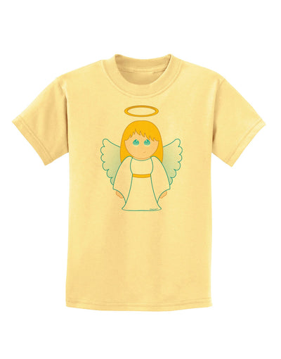 Cute Christmas Angel Girl Childrens T-Shirt-Childrens T-Shirt-TooLoud-Daffodil-Yellow-X-Small-Davson Sales