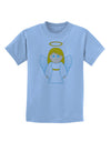 Cute Christmas Angel Girl Childrens T-Shirt-Childrens T-Shirt-TooLoud-Light-Blue-X-Small-Davson Sales