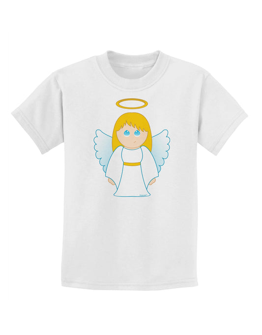 Cute Christmas Angel Girl Childrens T-Shirt-Childrens T-Shirt-TooLoud-White-X-Small-Davson Sales