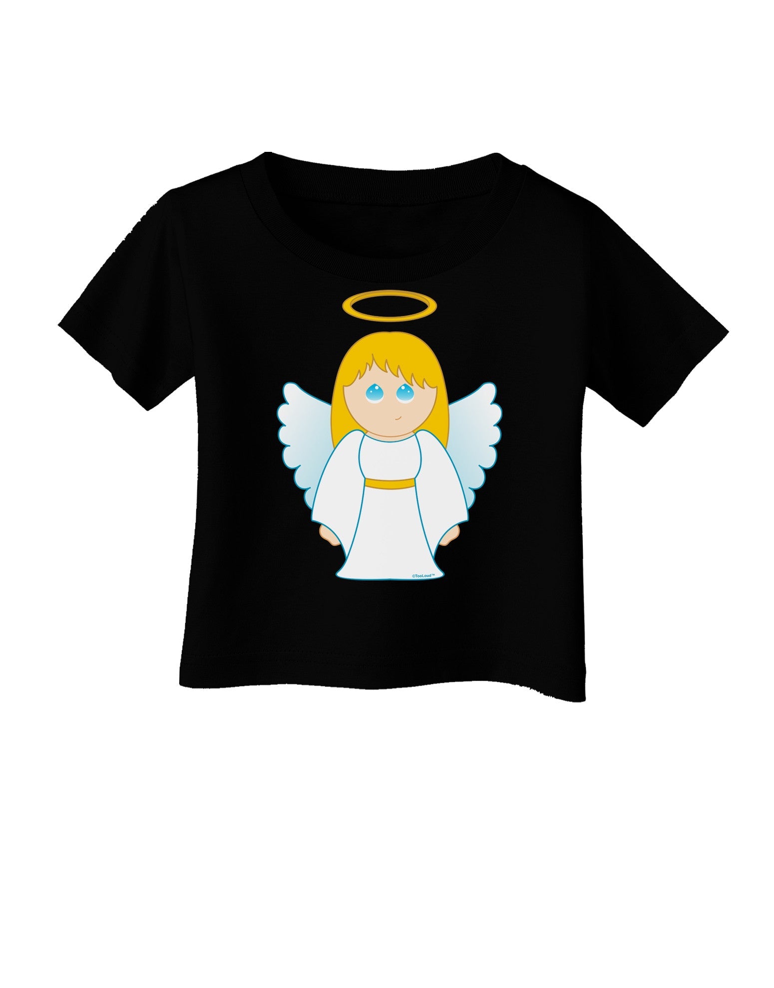 Cute Christmas Angel Girl Infant T-Shirt Dark-Infant T-Shirt-TooLoud-Black-06-Months-Davson Sales