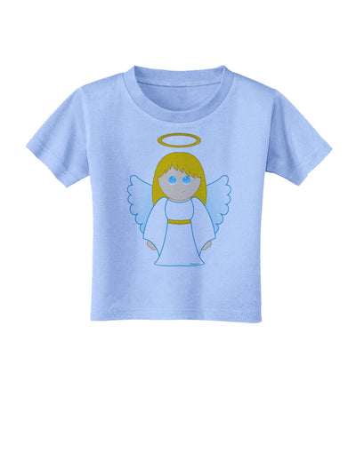 Cute Christmas Angel Girl Toddler T-Shirt-Toddler T-Shirt-TooLoud-Aquatic-Blue-2T-Davson Sales